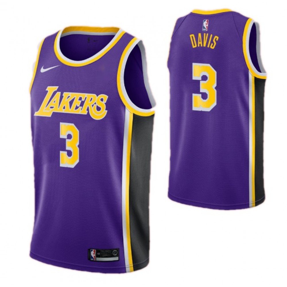 Men's Los Angeles Lakers Anthony Davis #3 Purple Swingman Jersey - Statement Edition-Pro Kit Vault | Brand New 26/27 Sports Jerseys